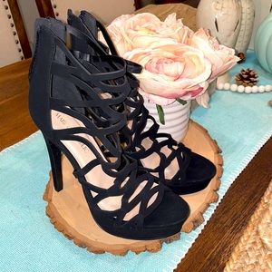 Black Suede Marco Republic Stilettos